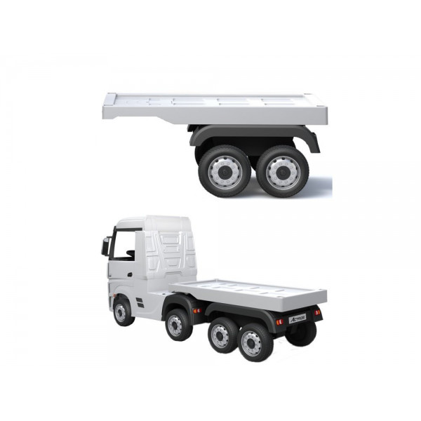 Naczepa do pojazdu na akumulator HL358 Mercedes Actros biała