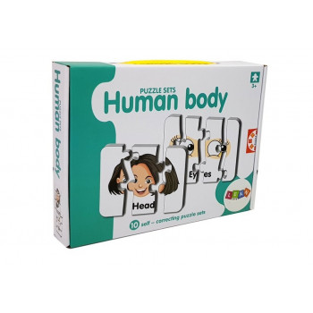 Puzzle Edukacyjne Układanka Części Ciała 10 Połączeń  Angielski