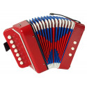 Akordeon Instrument Dla Małego Muzyka Czerwony