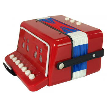 Akordeon Instrument Dla Małego Muzyka Czerwony