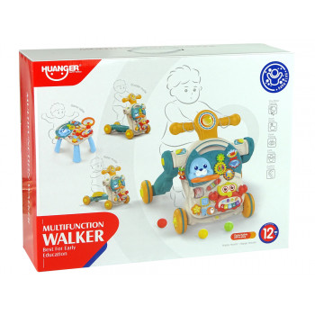 Pchacz 4w1 Stolik Edukacyjny Hulajnoga Rower Dla Dzieci Niebieski