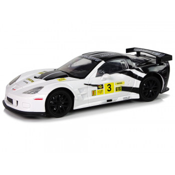 Auto Sportowe Wyścigowe R/C 1:18 Corvette C6.R Biały 2.4 G Światła