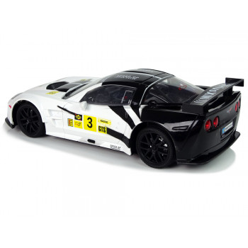 Auto Sportowe Wyścigowe R/C 1:18 Corvette C6.R Biały 2.4 G Światła
