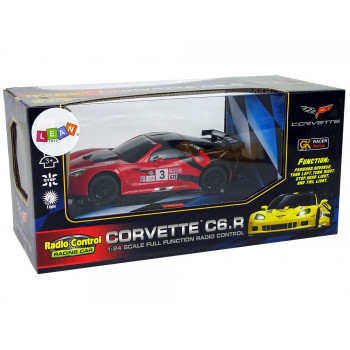 Auto Sportowe R/C 1:24 Corvette C6.R Czerwone 2.4 G Światła