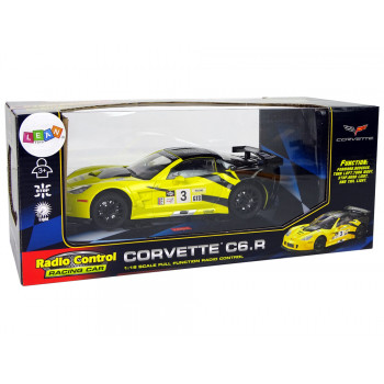 Auto Sportowe Wyścigowe R/C 1:18 Corvette C6.R Żółty 2.4 G Światła