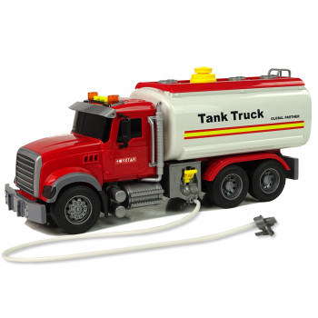 Samochód Ciężarówka Cysterna Biała Dźwięki Światła