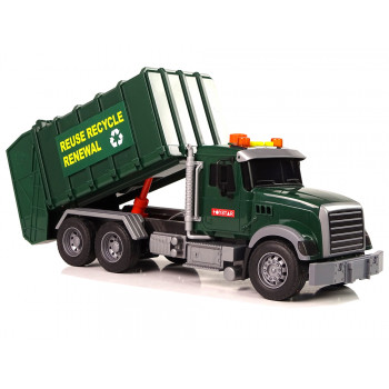 Samochód Śmieciarka Kosze Ciemnozielona Dźwięki Światła