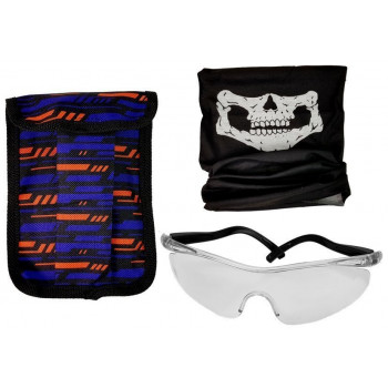 Strój Komandosa Policjant Kostium Naboje Okulary Chusta Kamizelka