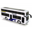 Autobus Policyjny Dwupiętrowy Biały z Naciągiem Dźwięk