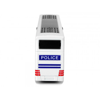 Autobus Policyjny Dwupiętrowy Biały z Naciągiem Dźwięk