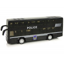 Autobus Policyjny Dwupiętrowy Czarny z Naciągiem Dźwięk