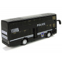 Autobus Policyjny Dwupiętrowy Czarny z Naciągiem Dźwięk