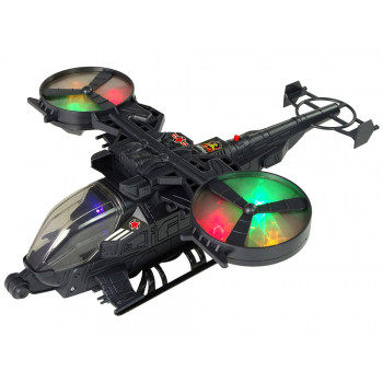 Helikopter Wojskowy Ogromne Skrzydła Światła Dźwięk Obraca Się