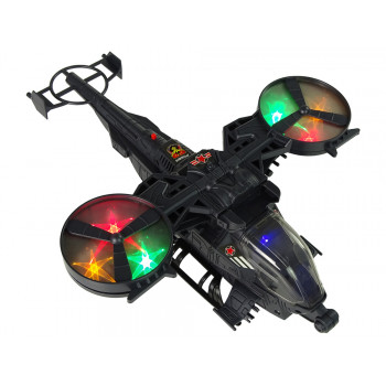 Helikopter Wojskowy Ogromne Skrzydła Światła Dźwięk Obraca Się