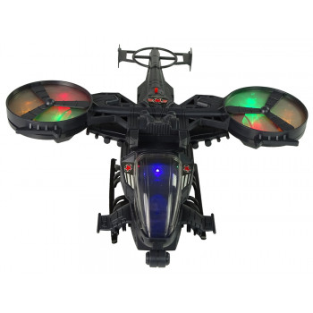 Helikopter Wojskowy Ogromne Skrzydła Światła Dźwięk Obraca Się