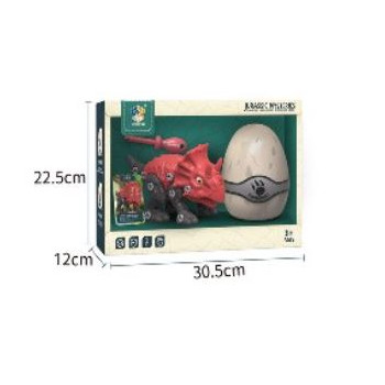 Zestaw Dinozaur Triceratops z Jajkiem DIY Śrubokręt
