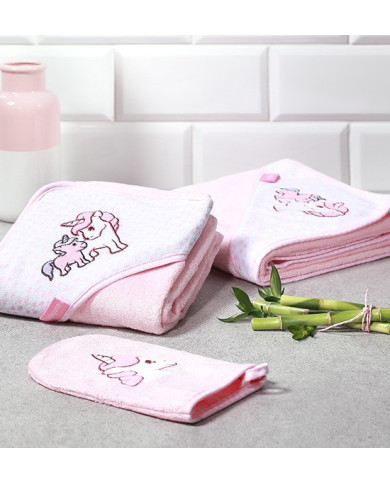 Myjka do kąpieli bambusowa różowa BabyOno