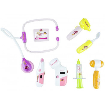 Zestaw Lekarski W Walizce Różowy Stetoskop Lekarz