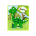 Drewniane Puzzle Dinozaur Isanosaurus Zielony