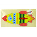 Zestaw Drewnianych Puzzli Rakieta Liczby