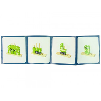 Kreatywne Klocki Drewniane Przestrzenne Układanka Żabka 3D