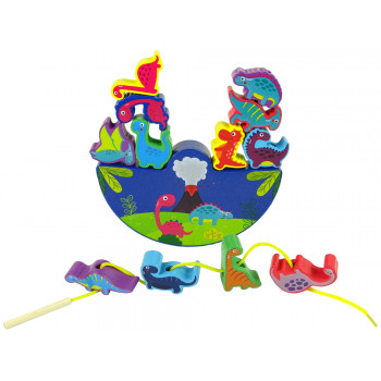 Drewniana Gra Dinosaur Balance Game Dinozaury Zręcznościowa