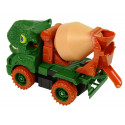 Ciężarówka Betoniarka Dinozaur do Rozkręcania Zielony Akcesoria