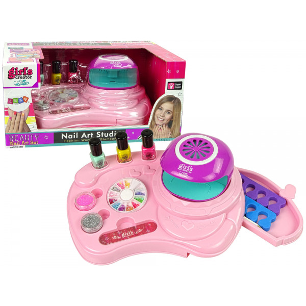 Zestaw Do Malowania Paznokci Lakier do Paznokci Brokaty Suszarka Naklejki