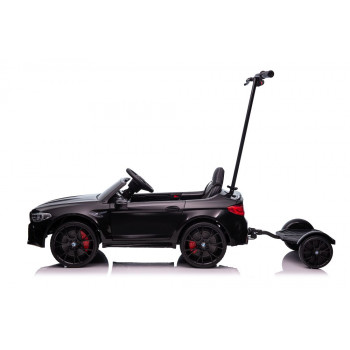 Auto Na Akumulator BMW M5 Z Platformą Dla Rodzica Czarne Lakierowane