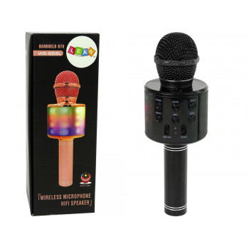 Mikrofon Bezprzewodowy USB Głośnik Nagrywanie Karaoke Model WS-858 Czarny