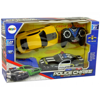 Autka R/C Pościg Policyjny Patrol Żółte Auto Sportowe Piloty