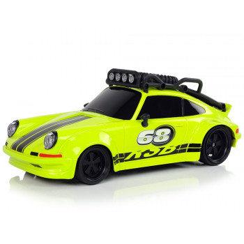 Samochód Sportowy 1:18 Zielone Koło Zapasowe Pilot 27 Mhz