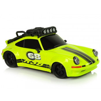 Samochód Sportowy 1:18 Zielone Koło Zapasowe Pilot 27 Mhz