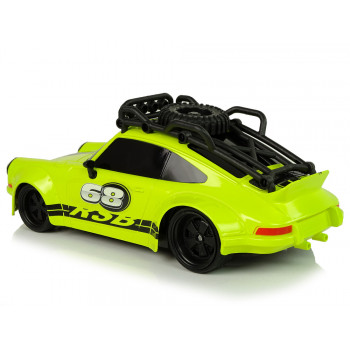 Samochód Sportowy 1:18 Zielone Koło Zapasowe Pilot 27 Mhz
