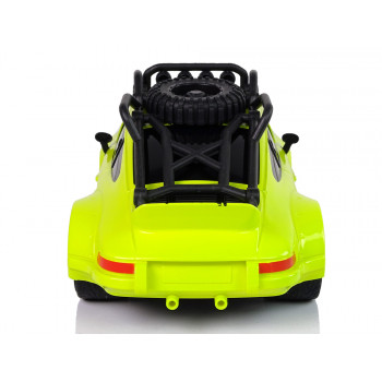 Samochód Sportowy 1:18 Zielone Koło Zapasowe Pilot 27 Mhz