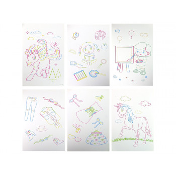 Magiczna Podświetlana Tablica 3D Okulary Różowa