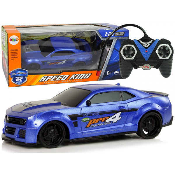 Zdalnie Sterowane Auto Sportowe 1:24 Wyścigi Niebieski Przyciemniane Szyby
