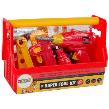 Zestaw Narzędzi Skrzynka Młotek Kleszcze Czerwony