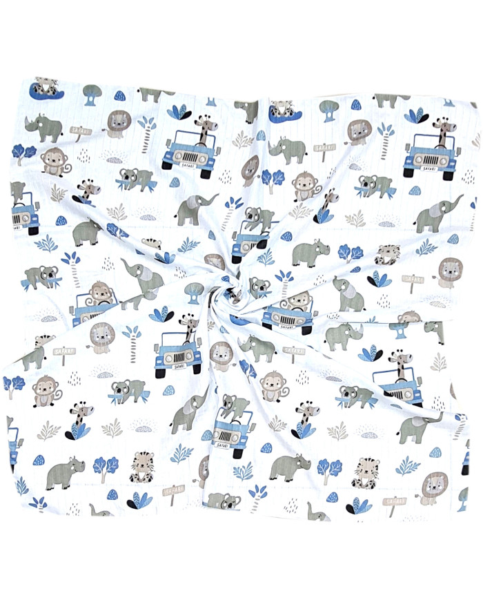 Pielucha, pieluszka otulacz muślinowy 120x120 cm zoo