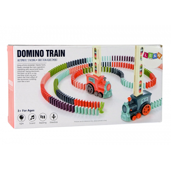 Interaktywna Lokomotywa Pociąg Układająca Domino Dźwięk