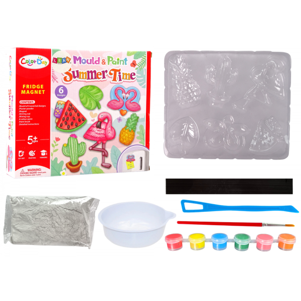 Zestaw DIY Do Malowania Wakacje Flaming Arbuz Gips Magnesy