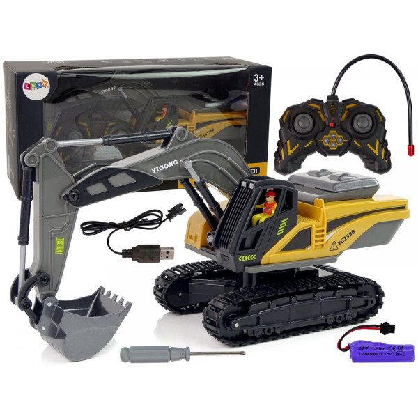 Koparka Gąsienicowa Zdalnie Sterowana 2.4G Żółta