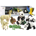 Figurka Zwierzęta Zestaw Papuga Panda