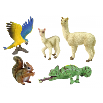 Figurka Zwierzęta Zestaw Papuga Panda