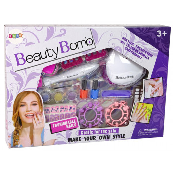 Zestaw Do Malowania Paznokci Frezarka Lampa Pilnik Brokaty