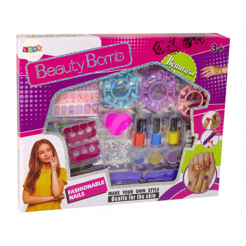 Duży Zestaw Do Malowania Paznokci Lakiery Naklejki Separatory