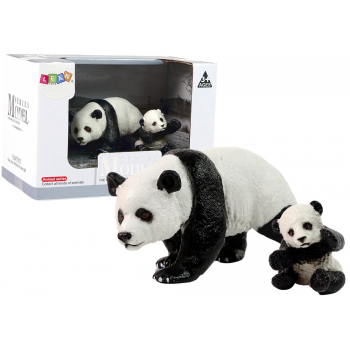 Zestaw 2 Figurek Panda z młodą Pandą Zwierzęta Świata