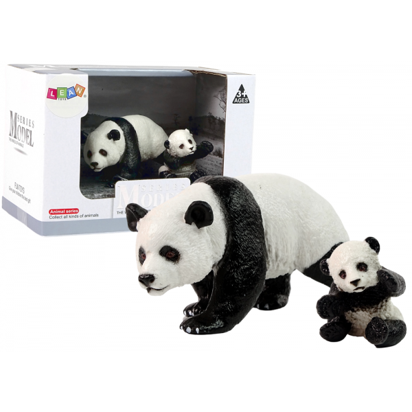 Zestaw 2 Figurek Panda z młodą Pandą Zwierzęta Świata