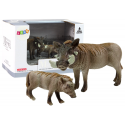 Zestaw 2 Figurek Guziec Afrykański z Młodym Seria Zwierzęta Świata