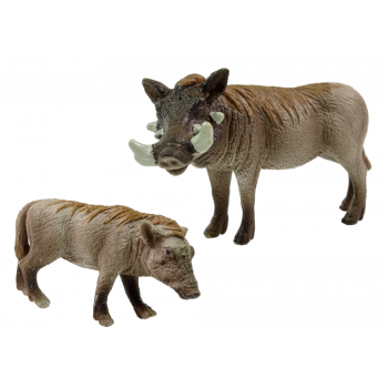 Zestaw 2 Figurek Guziec Afrykański z Młodym Seria Zwierzęta Świata